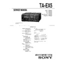 Sony MHC-EX5, TA-EX5 Service Manual