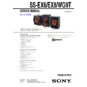 Sony MHC-EX6, MHC-EX6T, MHC-EX8, MHC-EX8T, MHC-EX9, MHC-EX9T, SS-EX6, SS-EX8, SS-WG9T Service Manual
