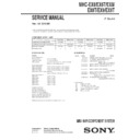 Sony MHC-EX6, MHC-EX6T, MHC-EX8, MHC-EX8T, MHC-EX9, MHC-EX9T Service Manual