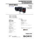 Sony MHC-EX600, MHC-EX66, MHC-EX700, MHC-EX88, MHC-EX900, MHC-EX99, SS-EX600, SS-EX66, SS-EX88, SS-EX900, SS-EX99, SS-WG900 Service Manual