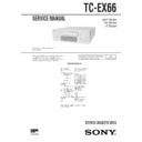 Sony MHC-EX66, TC-EX66, TC-EX660 Service Manual