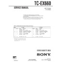 Sony MHC-EX660, TC-EX660 Service Manual