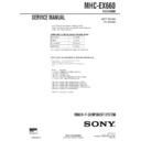 Sony MHC-EX660 Service Manual