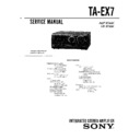 Sony MHC-EX7, TA-EX7 Service Manual