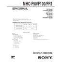 mhc-f100, mhc-f50, mhc-fr1 service manual