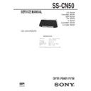 Sony MHC-F250AV, MHC-MC3AV, SS-CN50 Service Manual