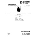 Sony MHC-F250AV, SS-F250V Service Manual
