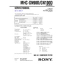 Sony MHC-GN100D, MHC-GN90D Service Manual
