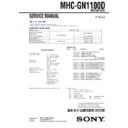 Sony MHC-GN1100D Service Manual