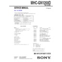 Sony MHC-GN1200D Service Manual