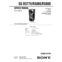 Sony MHC-GN700, MHC-GN70V, MHC-GN800, MHC-GN88D, MHC-GX8800, SS-RS77V, SS-RS800, SS-RS88D Service Manual