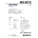 Sony MHC-GN77D Service Manual