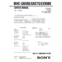 Sony MHC-GNX60, MHC-GNX70, MHC-GX9900 Service Manual