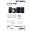 Sony MHC-GNX600 (serv.man2) Service Manual