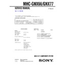 mhc-gnx66, mhc-gnx77 service manual