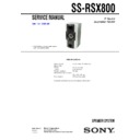 Sony MHC-GNX700, MHC-GNX800, SS-RSX800 Service Manual