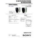 Sony MHC-GNX700, MHC-GNX800, SS-WG700, SS-WG800A, SS-WG800B, SS-WGV880A, SS-WGV880B Service Manual