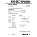 Sony MHC-GNX700, MHC-GNX800 Service Manual