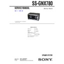 Sony MHC-GNX780, SS-GNX780 Service Manual