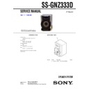 Sony MHC-GNZ333D, MHC-GNZ333DL, MHC-GNZ444D, SS-GNZ333D Service Manual
