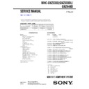 Sony MHC-GNZ333D, MHC-GNZ333DL, MHC-GNZ444D Service Manual