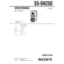 Sony MHC-GNZ5D, SS-GNZ5D (serv.man2) Service Manual