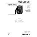 Sony MHC-GR3, MHC-GR5, MHC-RX30, MHC-RX50, SS-L50, SS-L50H Service Manual