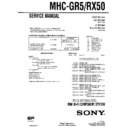 Sony MHC-GR5, MHC-RX50 Service Manual