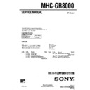 Sony MHC-GR8000 Service Manual