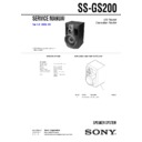 Sony MHC-GS200, SS-GS200 Service Manual
