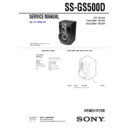 Sony MHC-GS300AV, SS-GS500D Service Manual