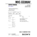 Sony MHC-GS300AV Service Manual