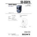 Sony MHC-GSX75, SS-GSX75 Service Manual