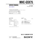 Sony MHC-GSX75 Service Manual