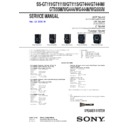 Sony MHC-GT111, MHC-GT222, MHC-GT444, MHC-GT555, SS-GT111, SS-GT111M, SS-GT111S, SS-GT444, SS-GT444M, SS-GT555M, SS-WG444, SS-WG444M, SS-WG555M Service Manual