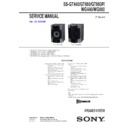 Sony MHC-GT220, MHC-GT440, MHC-GT660, SS-GT440, SS-GT660, SS-GT660P, SS-WG440, SS-WG660 Service Manual