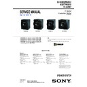 Sony MHC-GTR33, MHC-GTR55, MHC-GTR77, MHC-GTR88, SS-WGR33, SS-WGR55, SS-WGR77 Service Manual