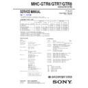 Sony MHC-GTR6, MHC-GTR8 Service Manual