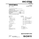 Sony MHC-GTR88 Service Manual