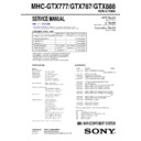 Sony MHC-GTX777, MHC-GTX888 Service Manual