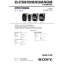 Sony MHC-GTX88, MHC-GTX88BP, SS-GTX88, SS-RSX88, SS-WG88A, SS-WG88B Service Manual