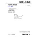 Sony MHC-GX20 Service Manual