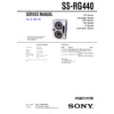 Sony MHC-GX25, MHC-GX45, MHC-RG220, MHC-RG310, MHC-RG440S, SS-RG440 Service Manual