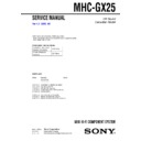 Sony MHC-GX25 Service Manual