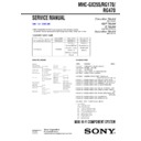 Sony MHC-GX255, MHC-RG170, MHC-RG470 Service Manual