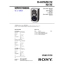Sony MHC-GX255, MHC-RG170, SS-GX255, SS-RG170, SS-RG170E Service Manual