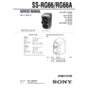 Sony MHC-GX30, MHC-RG22, MHC-RG66, SS-RG66, SS-RG66A Service Manual