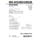 Sony MHC-GX35, MHC-RG310, MHC-RG330 Service Manual