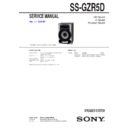 Sony MHC-GZR5D, SS-GZR5D Service Manual