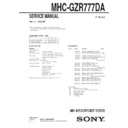 Sony MHC-GZR777DA Service Manual